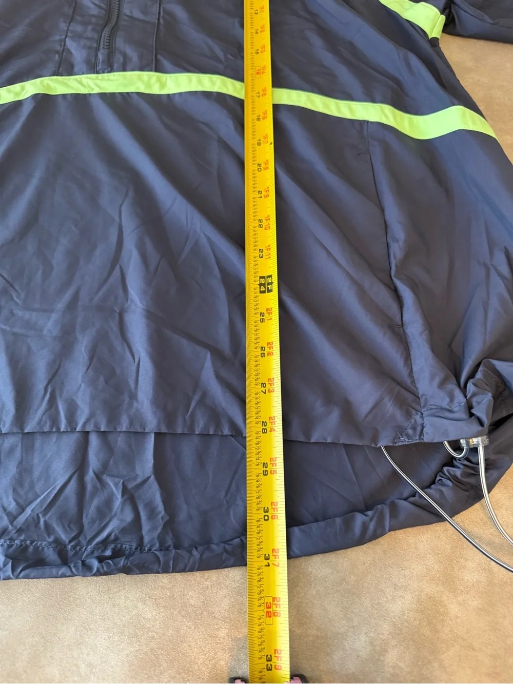 Free People Movement Windbreaker Anorak Jacket Navy Green Small NWOT